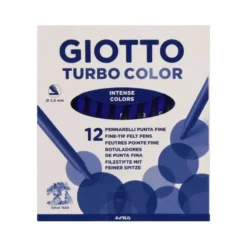 Rotulador Giotto Turbo Punta Media Lavable Color Azul Oscuro