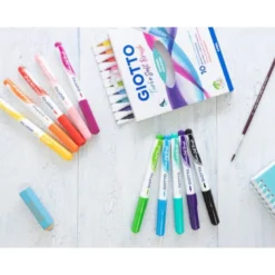 ROTULADOR GIOTTO TURBO SOFT BRUSH PUNTA DE PINCEL CAJA DE 10 UNIDADES COLORES SURTIDOS