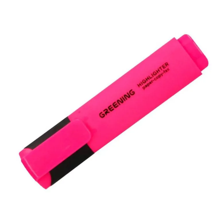 ROTULADOR GREENING FLUORESCENTE PUNTA BISELADA ROSA