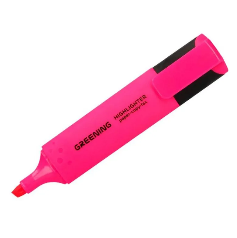 ROTULADOR GREENING FLUORESCENTE PUNTA BISELADA ROSA