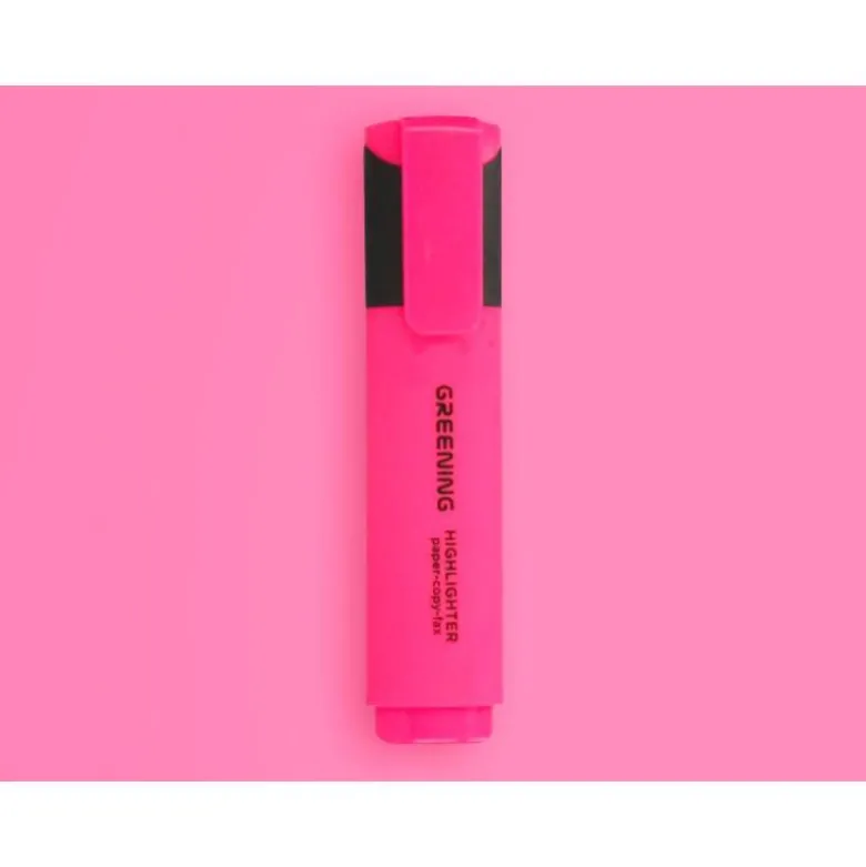 ROTULADOR GREENING FLUORESCENTE PUNTA BISELADA ROSA