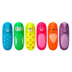 ROTULADOR IMAGINOVO FLUORESCENTE SAFARI GLOW NEON ANIMALES Y CLIP CAJA DE 6 UNIDADES SURTIDAS