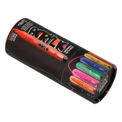 ROTULADOR LIDERPAPEL ACRYLIC BASE AGUA TODO TIPO DE SUPERFICIE PUNTA REDONDA 3 MM CAJA DE 8 UNIDADES COLORES