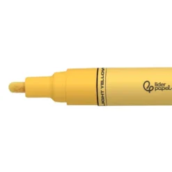 ROTULADOR LIDERPAPEL ACRYLIC BASE AGUA TODO TIPO DE SUPERFICIE PUNTA REDONDA 3 MM AMARILLO CLARO