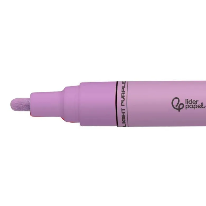 ROTULADOR LIDERPAPEL ACRYLIC BASE AGUA TODO TIPO DE SUPERFICIE PUNTA REDONDA 3 MM LILA