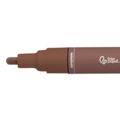 ROTULADOR LIDERPAPEL ACRYLIC BASE AGUA TODO TIPO DE SUPERFICIE PUNTA REDONDA 3 MM MARRON
