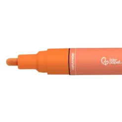 ROTULADOR LIDERPAPEL ACRYLIC BASE AGUA TODO TIPO DE SUPERFICIE PUNTA REDONDA 3 MM NARANJA