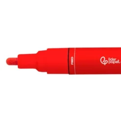 ROTULADOR LIDERPAPEL ACRYLIC BASE AGUA TODO TIPO DE SUPERFICIE PUNTA REDONDA 3 MM ROJO