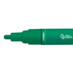 ROTULADOR LIDERPAPEL ACRYLIC BASE AGUA TODO TIPO DE SUPERFICIE PUNTA REDONDA 3 MM VERDE