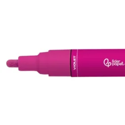 ROTULADOR LIDERPAPEL ACRYLIC BASE AGUA TODO TIPO DE SUPERFICIE PUNTA REDONDA 3 MM VIOLETA