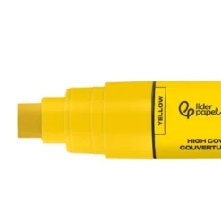 ROTULADOR LIDERPAPEL ACRYLIC BASE AGUA TODO TIPO DE SUPERFICIE PUNTA RECTANGULAR 10 MM AMARILLO