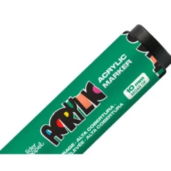 ROTULADOR LIDERPAPEL ACRYLIC BASE AGUA TODO TIPO DE SUPERFICIE PUNTA RECTANGULAR 10 MM VERDE