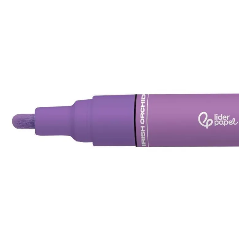 ROTULADOR LIDERPAPEL ACRYLIC BASE AGUA TODO TIPO DE SUPERFICIE PUNTA REDONDA 3 MM MALVA