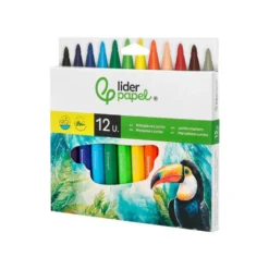 Rotulador Liderpapel Jumbo gruesa lavables caja de 12 colores
