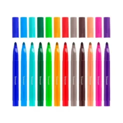 Rotulador Liderpapel Jumbo gruesa lavables caja de 12 colores