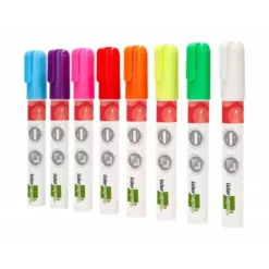 ROTULADOR LIDERPAPEL TIZA LIQUIDA PUNTA REDONDA TRAZO 6 MM CAJA DE 8 UNIDADES COLORES SURTIDOS