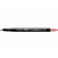 Rotulador Lyra aqua brush acuarelable doble punta fina y pincel rosa carmin