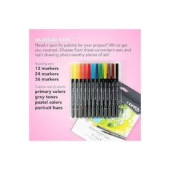 Rotulador Lyra Duo Aqua Brush Art Pen doble punta fina y pincel Caja 24 unidades