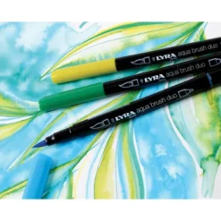 Rotulador Lyra Duo Aqua Brush Art Pen doble punta fina y pincel Caja 24 unidades