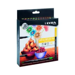 Rotulador Lyra Duo Art Pen Doble punta fina y punta pincel Caja de 36 unidades Colores Surtidos