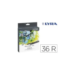 Rotulador Lyra Duo Art Pen Doble punta fina y punta pincel Caja de 36 unidades Colores Surtidos
