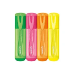ROTULADOR MAPED FLUORESCENTE GLITTER BLISTER DE 4 UNIDADES COLORES SURTIDOS