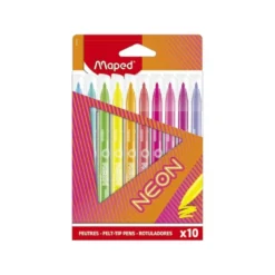 ROTULADOR MAPED FLUORESCENTE NEON CAJA DE 10 UNIDADES COLORES SURTIDOS