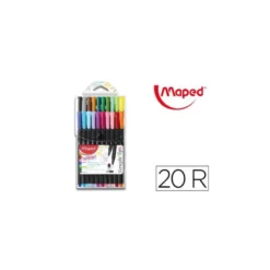 Rotulador Maped Graph´Peps Punta de Metal Fina Estuche de 20 colores