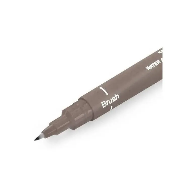 ROTULADOR MARCA UNIBALL PIN BR-200 PUNTA DE PINCEL FINO GRIS OSCURO