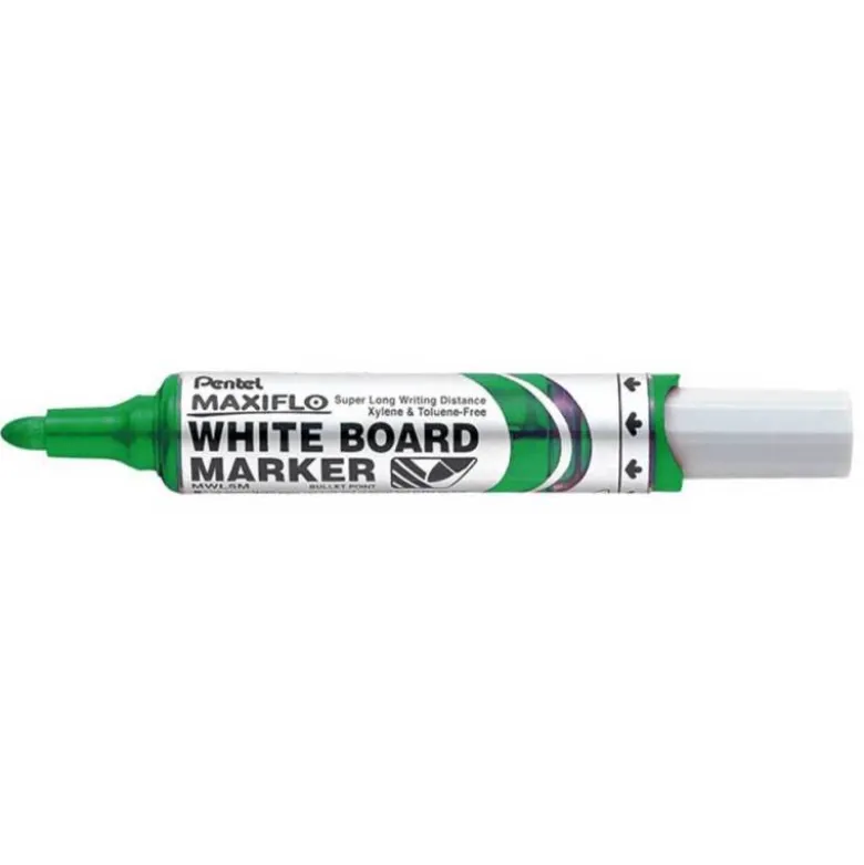 Rotulador Maxiflo Pentel color verde para pizarra blanca