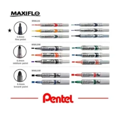 Rotulador Maxiflo Pentel negro para pizarra blanca