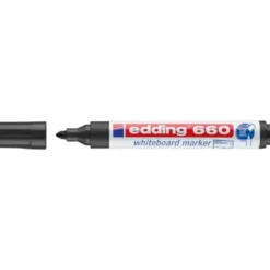 Rotulador para pizarra blanca Edding 660 negro recargable