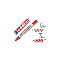 Rotulador para pizarra blanca Edding 660 rojo recargable