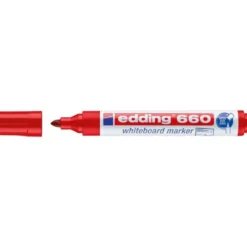 Rotulador para pizarra blanca Edding 660 rojo recargable