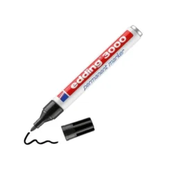 Rotulador Permanente Edding 3000 Color Negro Punta redonda