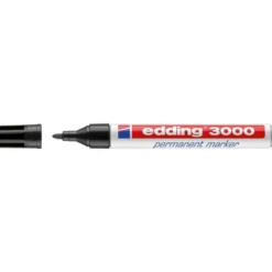 Rotulador Permanente Edding 3000 Color Negro Punta redonda