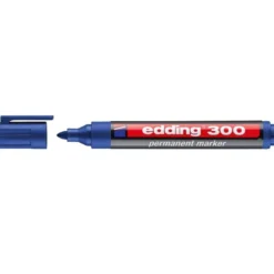 Rotulador Permanente Edding 300 Color Azul Punta Redonda