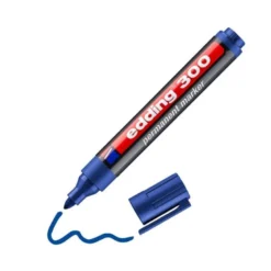 Rotulador Permanente Edding 300 Color Azul Punta Redonda