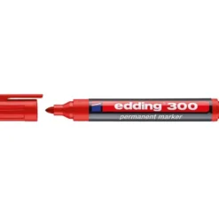 Rotulador Permanente Edding 300 Color Rojo Punta Redonda
