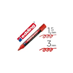 Rotulador Permanente Edding 300 Color Rojo Punta Redonda