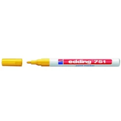 Rotulador Permanente Edding 751 Color Amarillo Punta Redonda