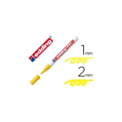 Rotulador Permanente Edding 751 Color Amarillo Punta Redonda
