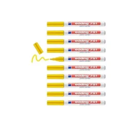 Rotulador Permanente Edding 751 Color Amarillo Punta Redonda