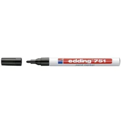 Rotulador Permanente Edding 751 Color Negro Punta Redonda