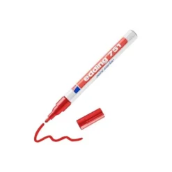 Rotulador Permanente Edding 751 Color Rojo Punta Redonda