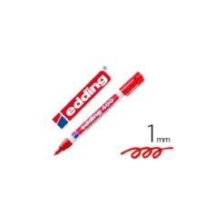 Rotulador Permanente Edding 400 Color Rojo Punta Fina