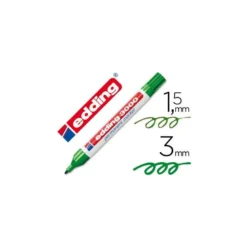 Rotulador Permanente Edding 3000 Color Verde Punta redonda