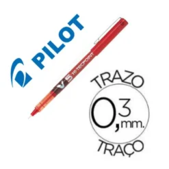 Rotulador Pilot V-5 Trazo 0,3 mm Rojo