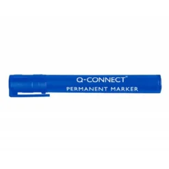Rotulador Q-Connect punta de fibra permanente 3 mm color azul