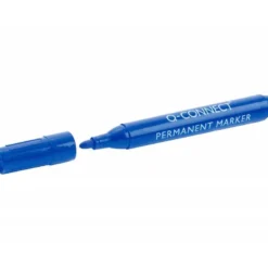 Rotulador Q-Connect punta de fibra permanente 3 mm color azul